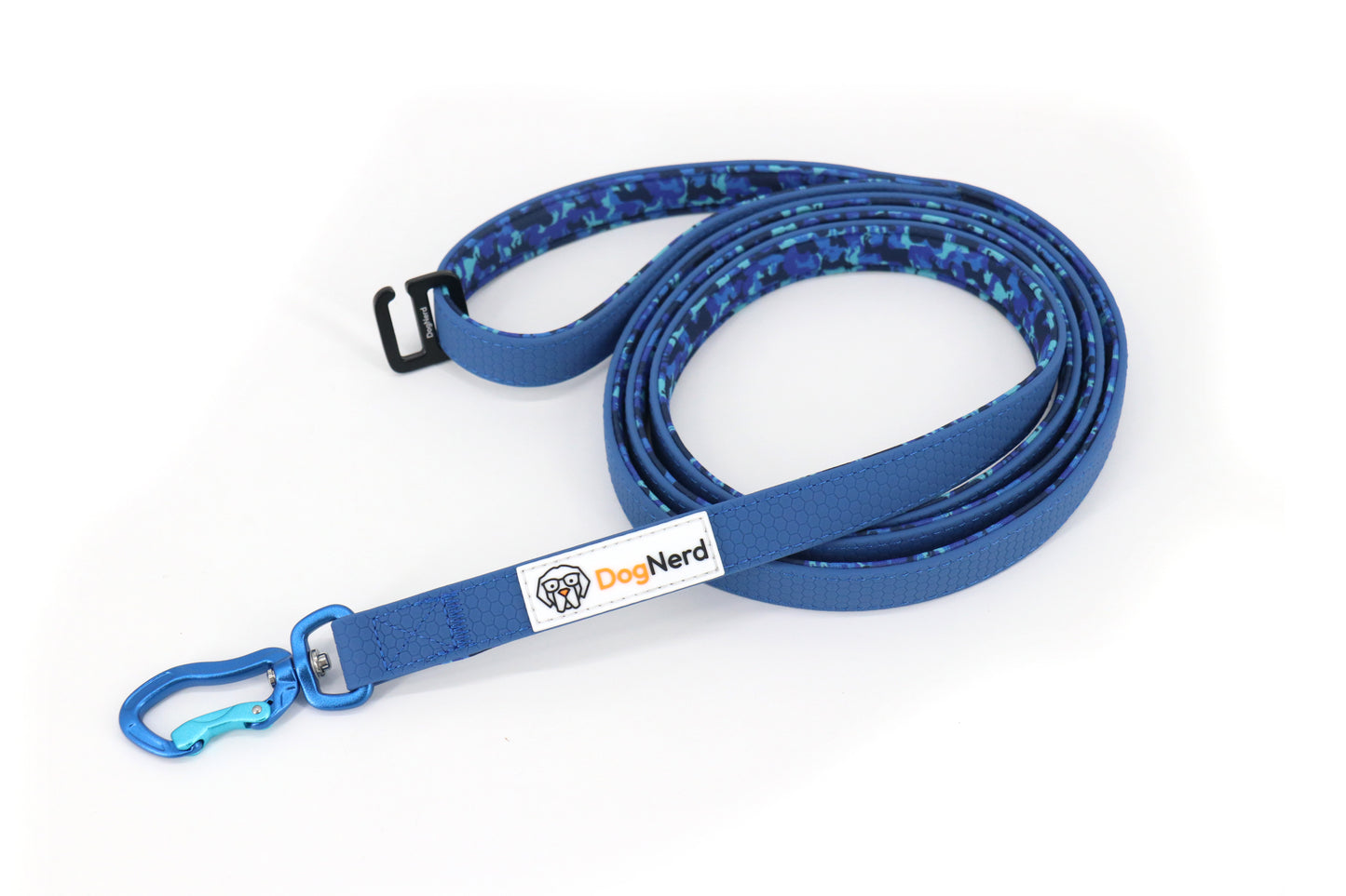 DogNerd - 6' Dog Leash - 3/4" Silicone Webbing & Neoprene w/ Canine Camo Pattern