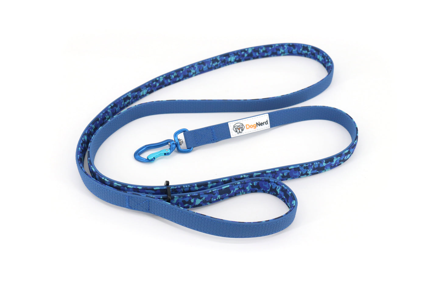 DogNerd - 6' Dog Leash - 3/4" Silicone Webbing & Neoprene w/ Canine Camo Pattern