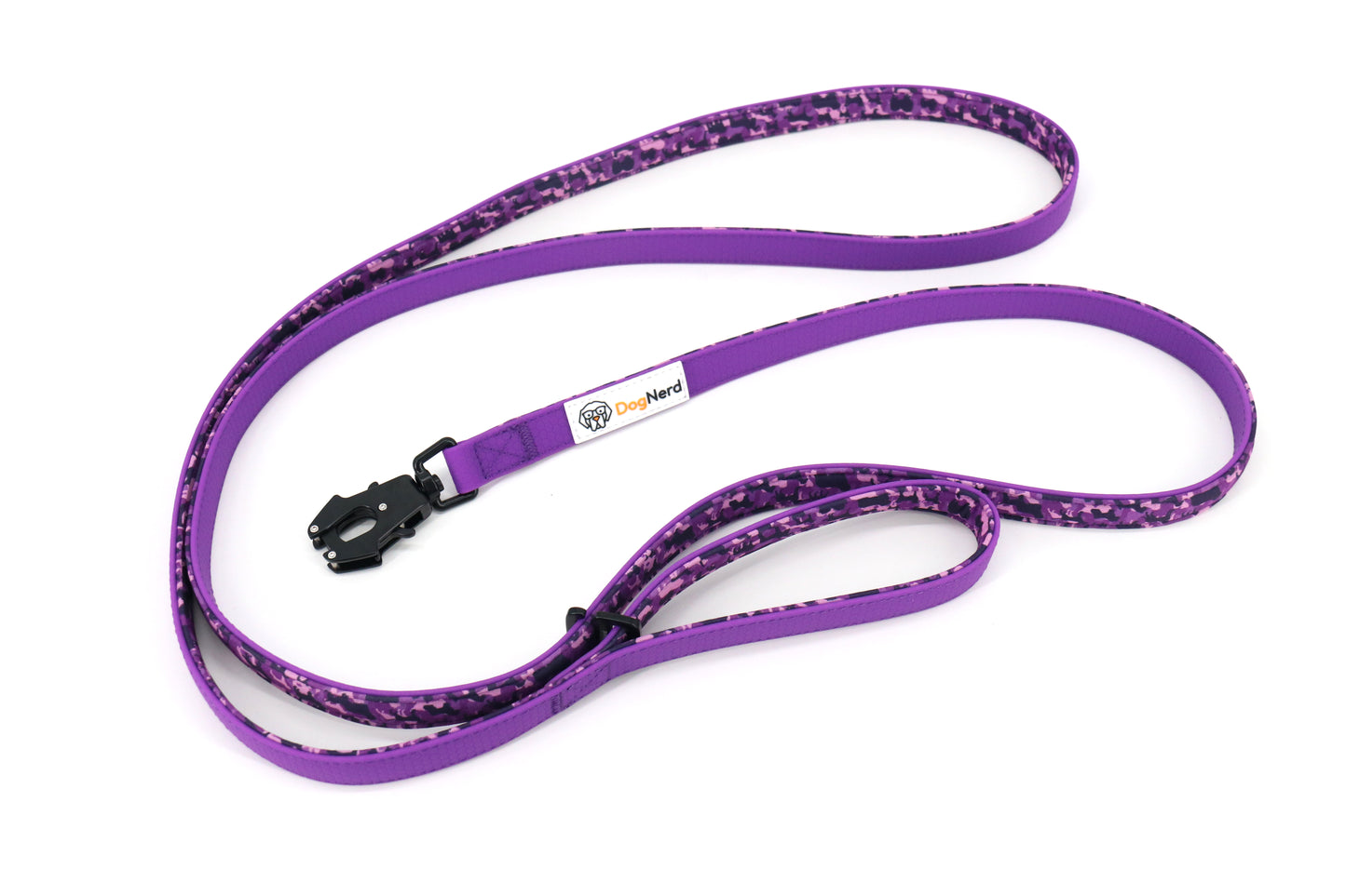DogNerd - 6' Dog Leash - 3/4" Silicone Webbing & Neoprene w/ Canine Camo Pattern