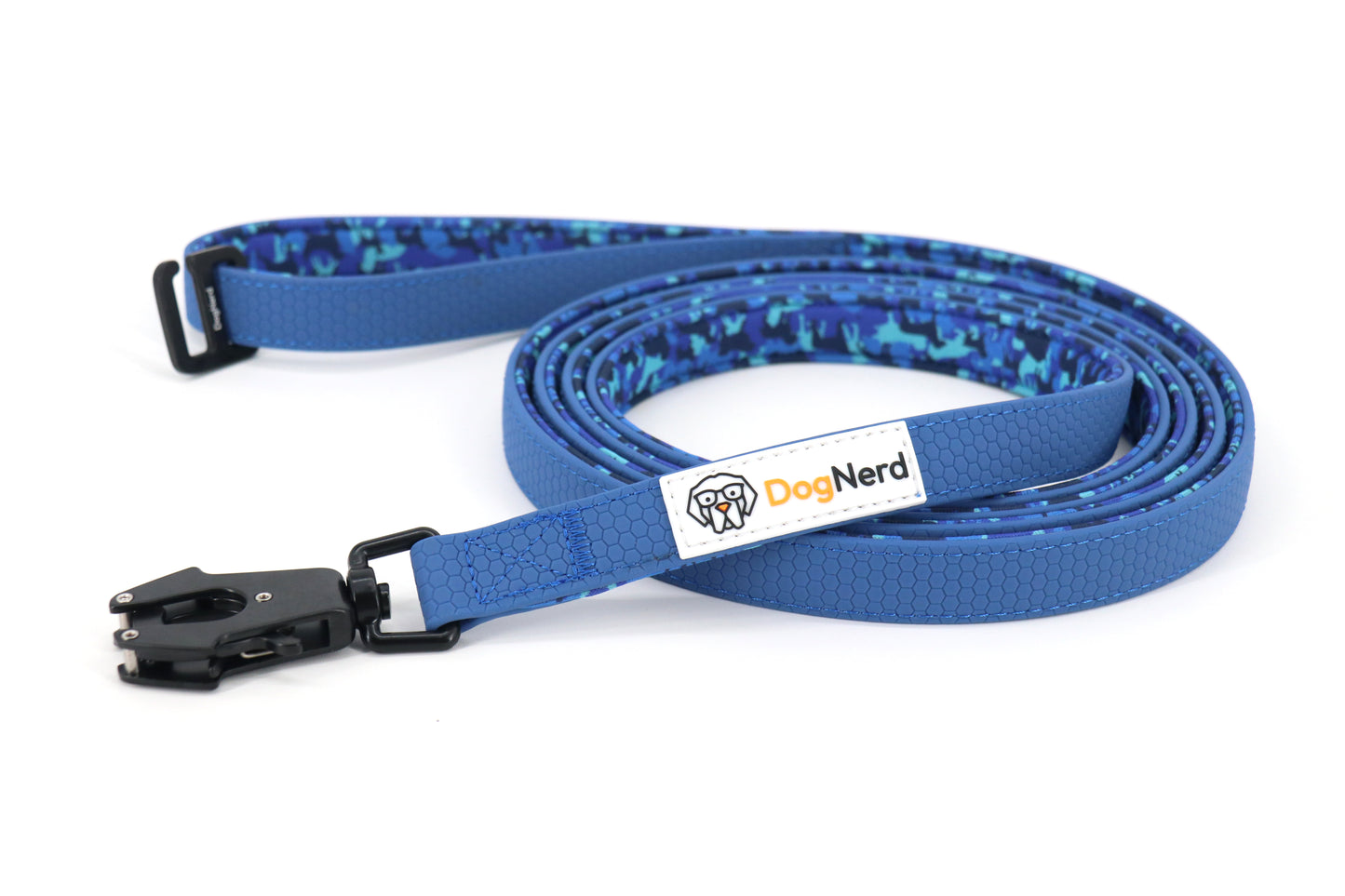 DogNerd - 6' Dog Leash - 3/4" Silicone Webbing & Neoprene w/ Canine Camo Pattern