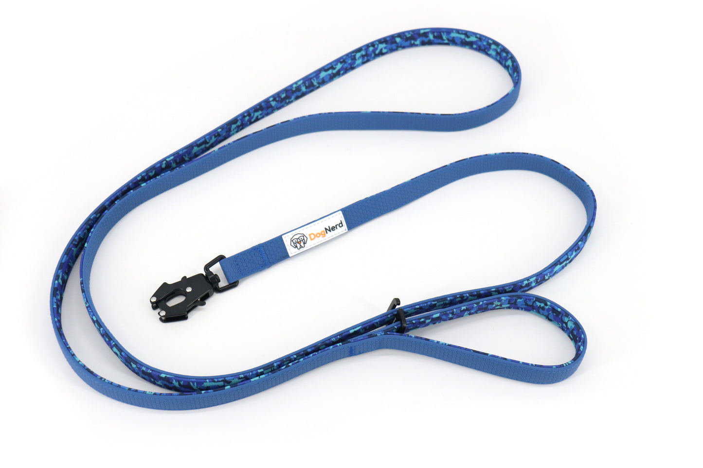 DogNerd - 6' Dog Leash - 3/4" Silicone Webbing & Neoprene w/ Canine Camo Pattern