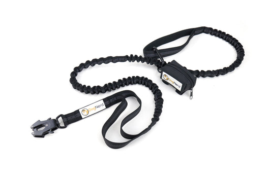 Bungee Leash / Poop-bag Holder / Carabiner Clip Combo